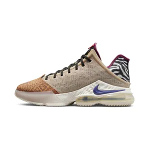 Nike LeBron 19 Lowen Brown “Rattan / Sail / Black / Dark Iris” (DM1058-200)