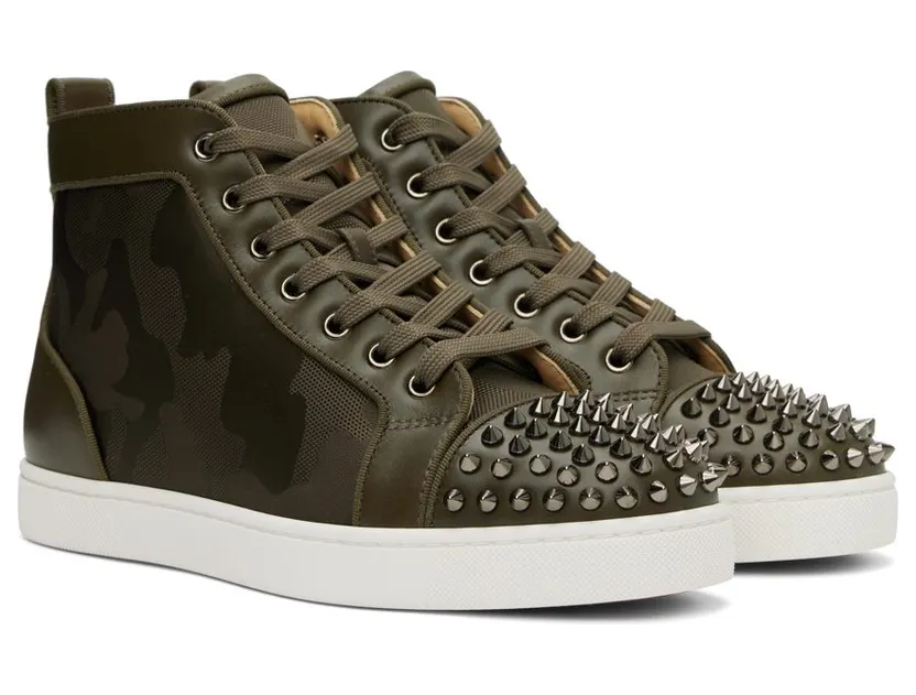 Christian Louboutin Brown Lou Spikes 2 Sneakers (3220707) (4)
