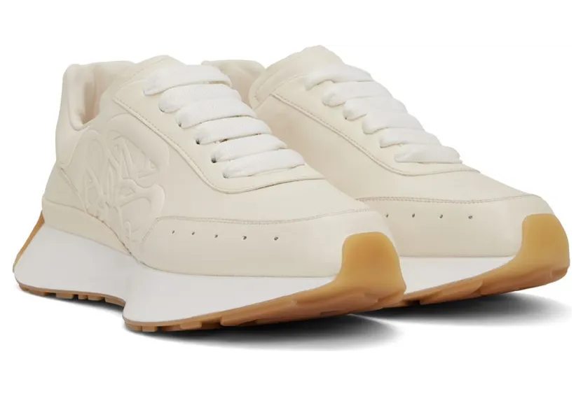 Alexander McQueen Beige Sprint Sneakers (705076WIC9G) (4)