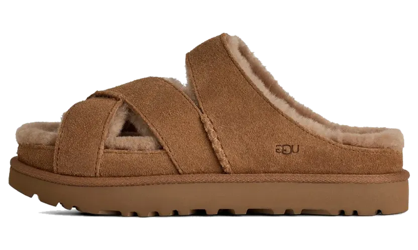 Ugg Greenport Cross Strap Slide “Chestnut” (1178470-CHE)