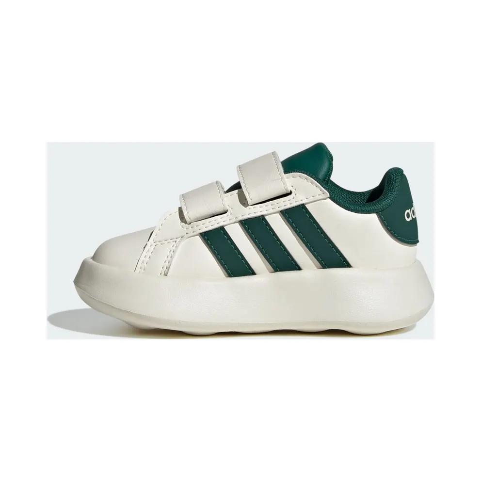 Adidas Grand Court 2.0 Kids Off White / Collegiate Green / Core Black (JQ7996)