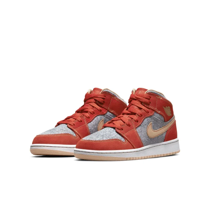 Jordan 1 Mid Denim Red (GS) (DM4384-600)