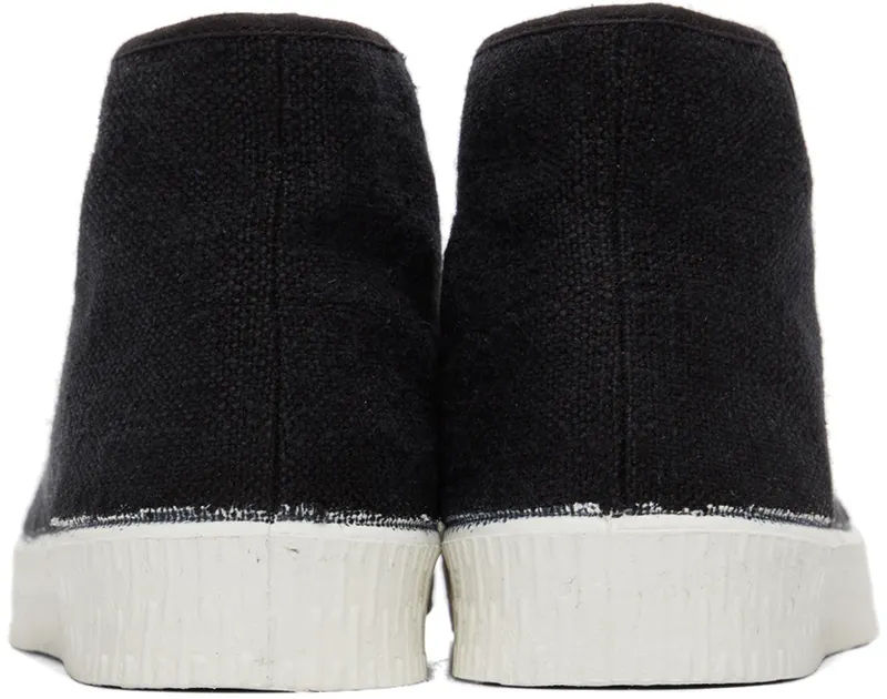 Spalwart Black Linen Special Mid Sneakers (34051109999)
