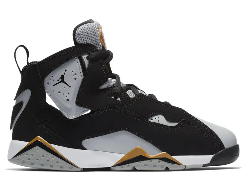 Jordan True Flight Black Wolf Grey Metallic Gold (PS)