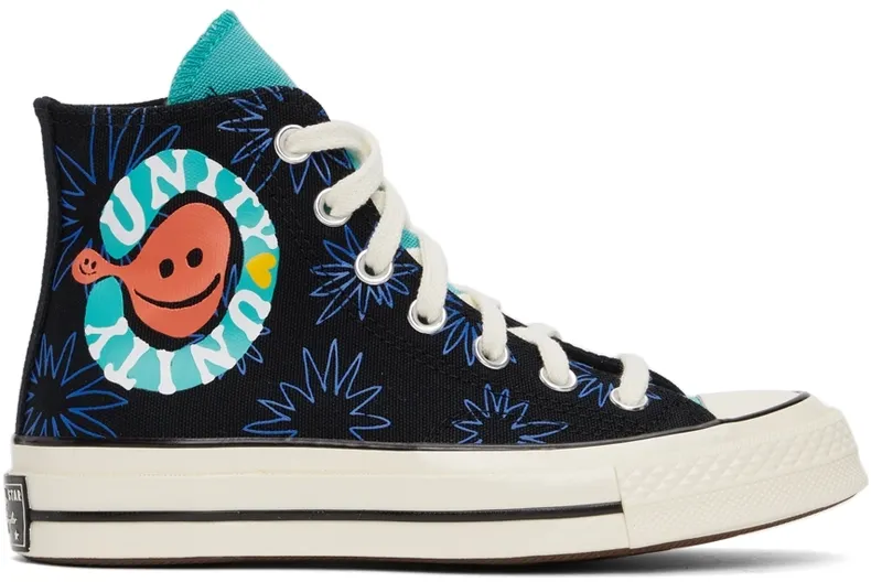 Converse Chuck 70 Zonnige Flowers Black/washed Teal/game Royal (172824C)