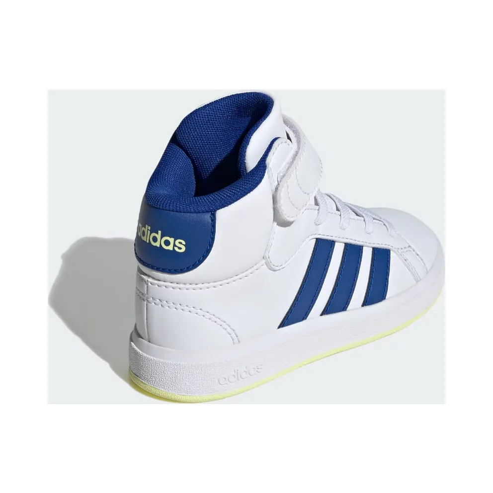Adidas Grand Court Mid Kids Cloud White / Royal Blue / Ice Yellow (IE3861)
