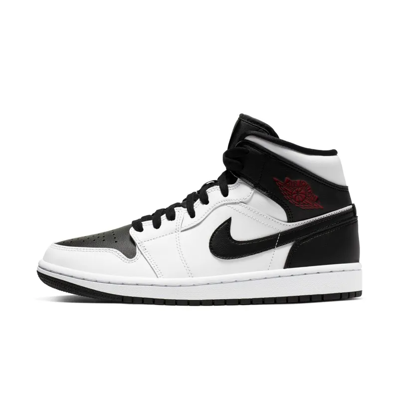 Jordan 1 Mid Reverse Black Toe (W) White/Gym Red-Black (BQ6472-101)