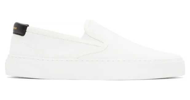 Saint Laurent White Venice Slip-On Sneakers (585742 GIIN0)