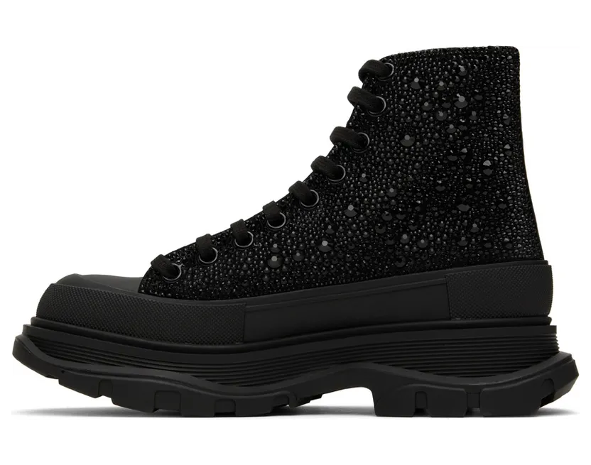 Alexander McQueen Black Stud High-Top Sneakers (688538WHCEJ) (3)