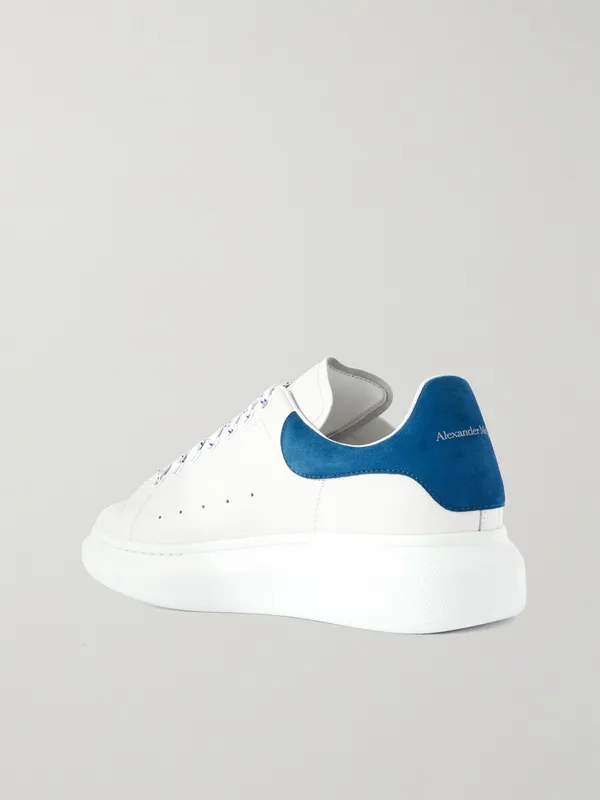 Mcqueen Exaggerated-Sole Leather Sneakers White (553680WIAIH) (4)