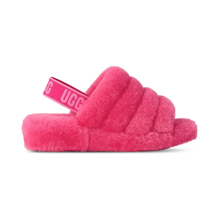 UGG Fluff Yeah Slide Deep Coral Sachet Pink (1095119-DRLS)