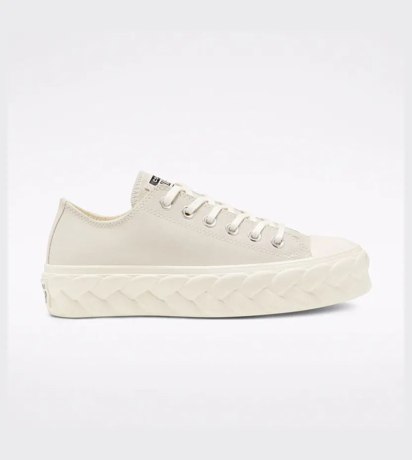 Converse Chuck Taylor All Star Platform Low ‘Runway Cable – Egret’ Egret/Black/Egret (568683C)