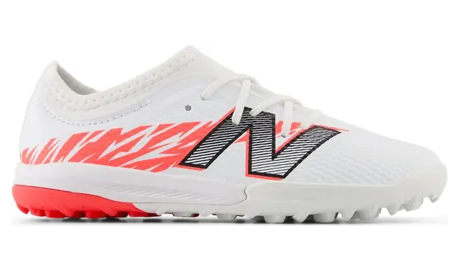 New Balance Furon V8 Team Junior TF White Energy Red Black (PS/GS) (SJF3TIB8)