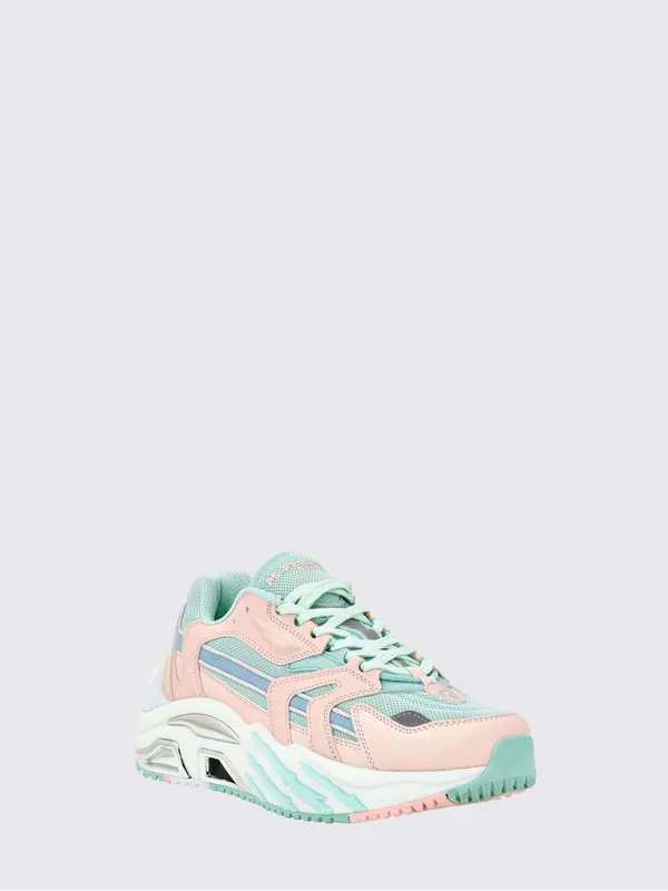 Plein Sport PS. Project Gen. X-01 Sneakers in Leather and Mesh with Bicolor Design Blue (FABSUSC0328PTE003N0307)
