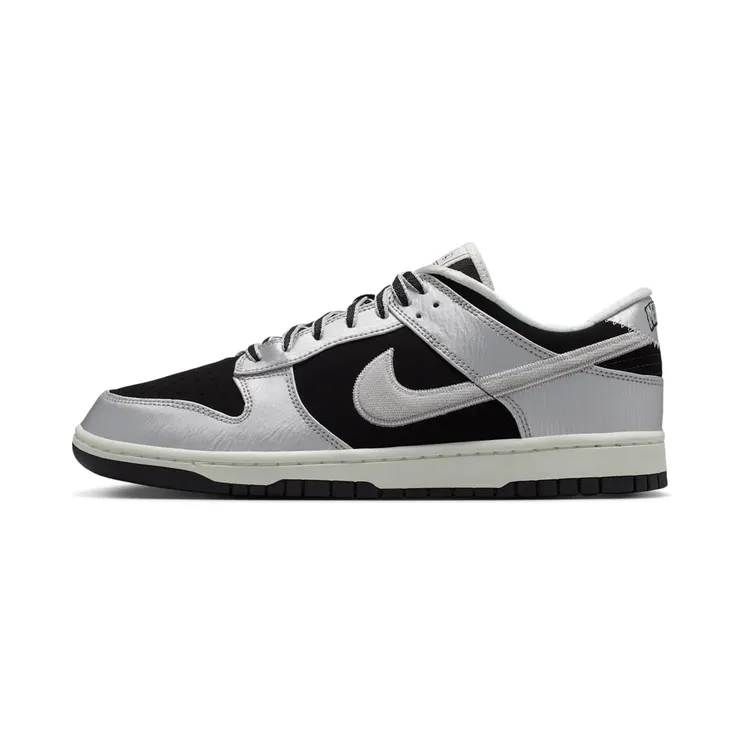 Nike Dunk Low Retro Starter Jacket “Metallic Silver / Black / Sail” (IM4413-001)