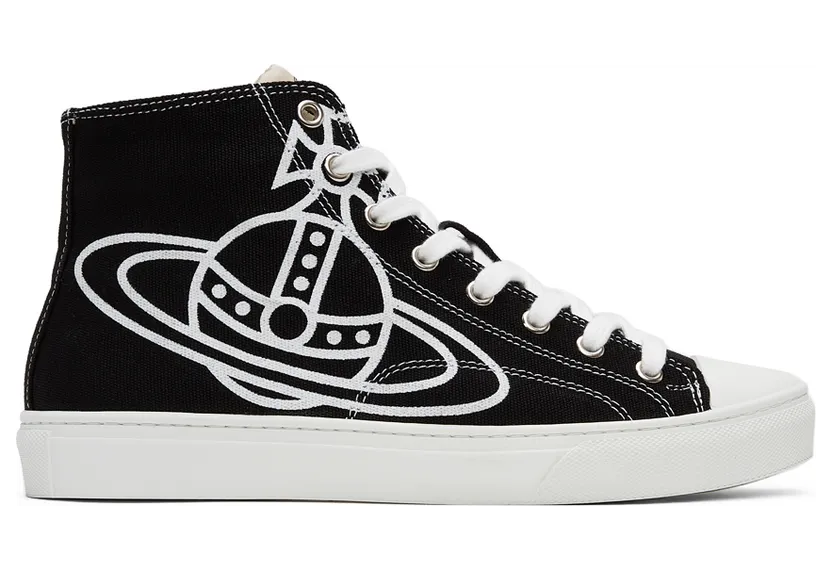 Vivienne Westwood Black Plimsoll High Sneakers (75010035-11600-)