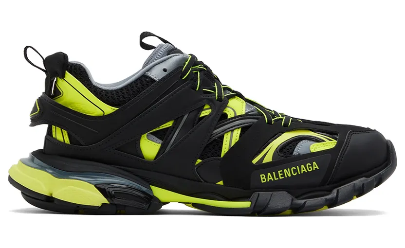 Balenciaga Black & Yellow Track Sneakers (542023-W3AC6-1175)