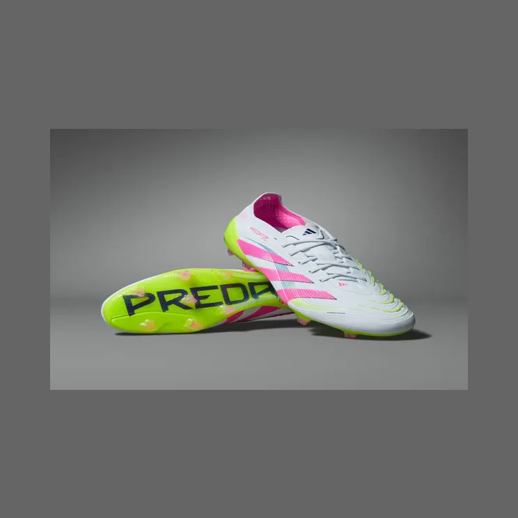 adidas Predator Elite Firm Ground Boots “Cloud White / Lucid Pink / Lucid Lemon” (ID3881)
