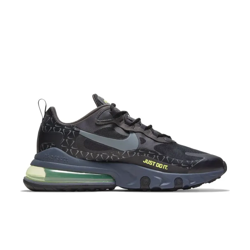 Nike Air Max 270 React Just Do It Pack Black Black/Wolf Grey-Green-Volt (CT2538-001)