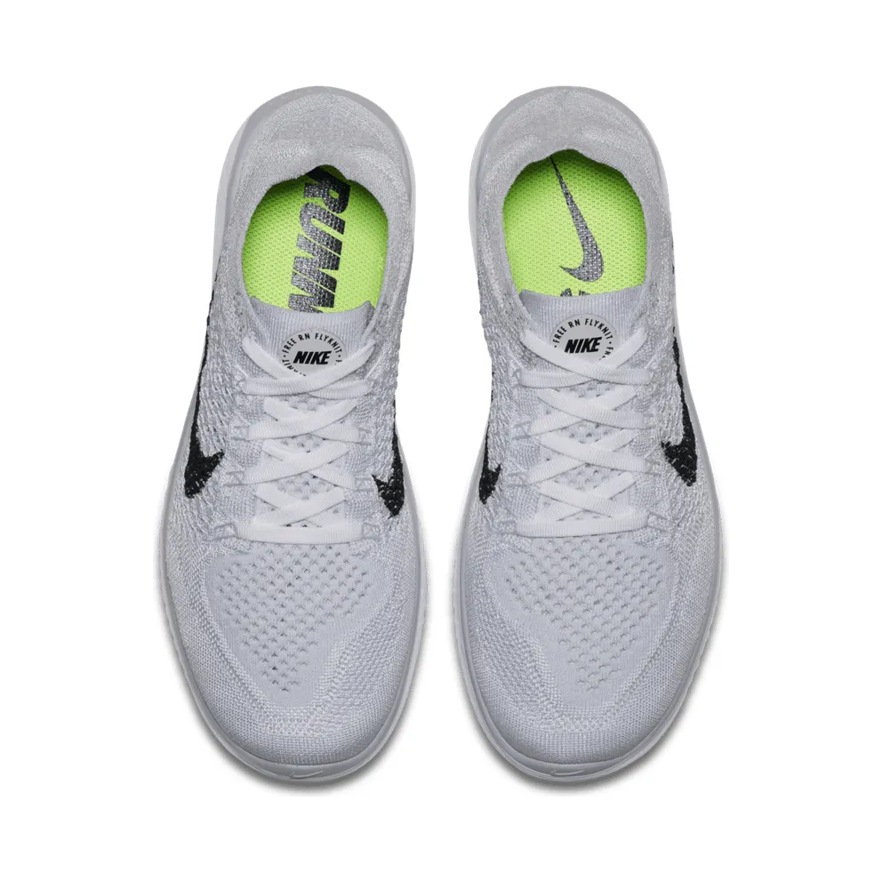 Nike Free RN Flyknit 2018 White Pure Platinum (W) White/Black-Pure Platinum (942839-100)