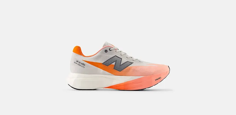 New Balance TCS NYC Marathon FuelCell SuperComp Elite v5 Grapefruit Grey Matter Poppy (MRCELNY5)