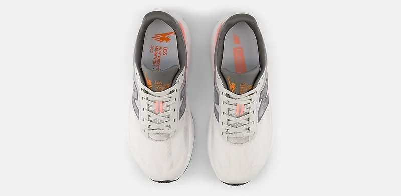 New Balance TCS NYC Marathon FuelCell Rebel v5 Grapefruit Grey Matter Poppy (MFCXNY5)