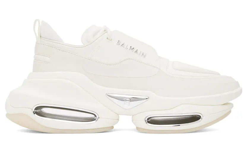 Balmain White B-Bold Sneakers (XM1VI277TRPN)