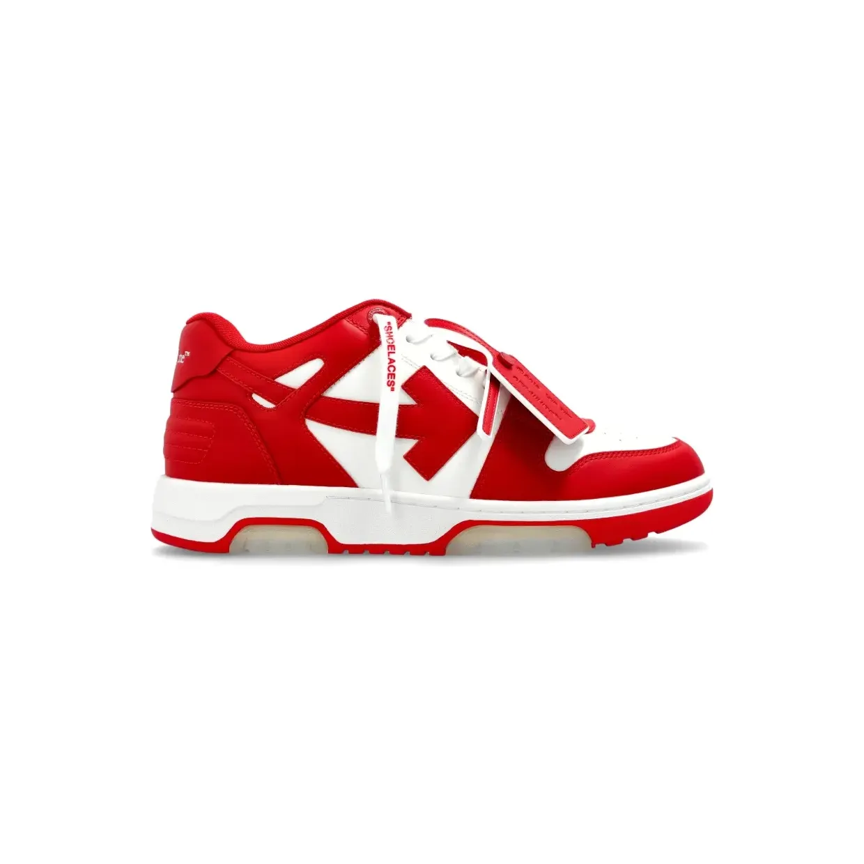 Off-White Out Of Office met pijldetail “Red” (OMIA189S26LEA0022127)