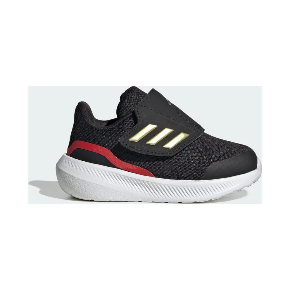 adidas RunFalcon 3.0 Hook-and-Loop Schuh Core Black / Gold Metallic / Better Scarlet (IG5390)