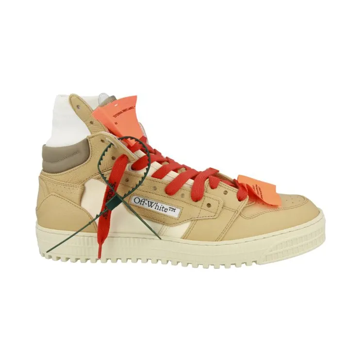 OFF-WHITE 3.0 Off Court High-Top Sneakers Latte Beige (OMIA065S22LEA0030461)