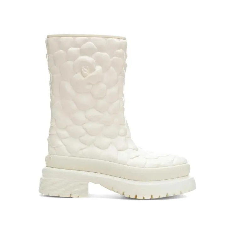 Valentino Garavani Atelier Shoes Rose Edition Rainboot White (WW0S0CZ2 CKC A03)