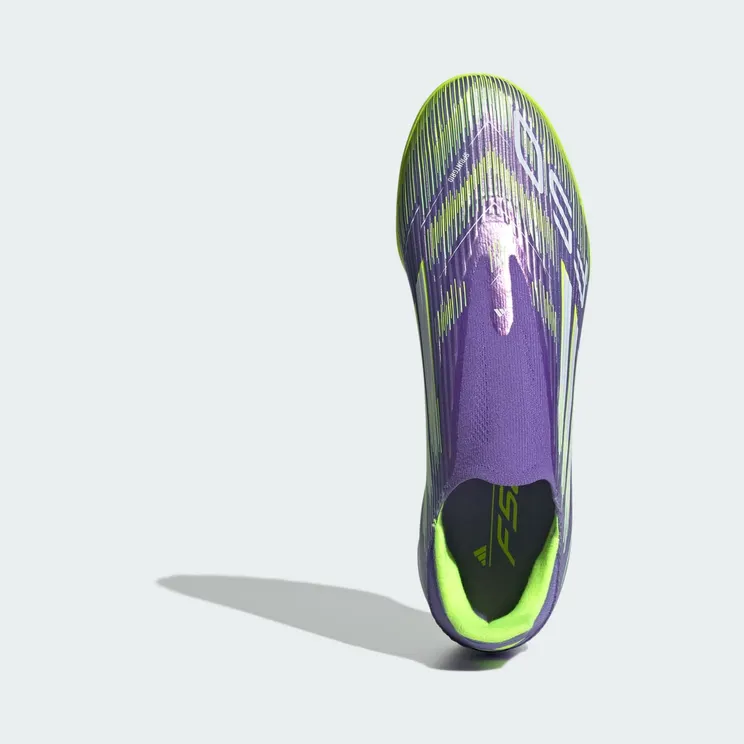 adidas F50 League Laceless Turf Boots “Purple Rush / Cloud White / Lucid Lemon” (JH7727)