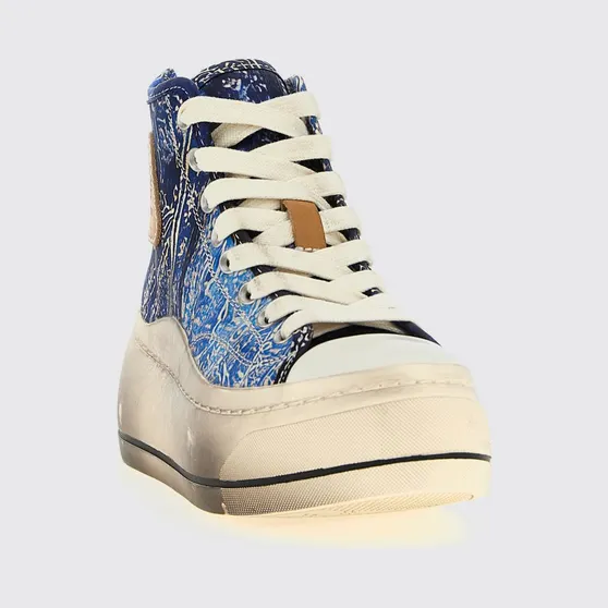 R13 Printed Silk Platform Sneakers Blue (R13S5029SRINT)