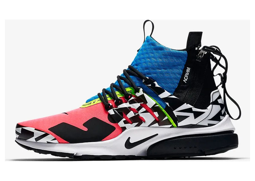 Nike Air Presto Mid Acronym “Racer Pink / Photo Blue / White / Black” (AH7832-600)