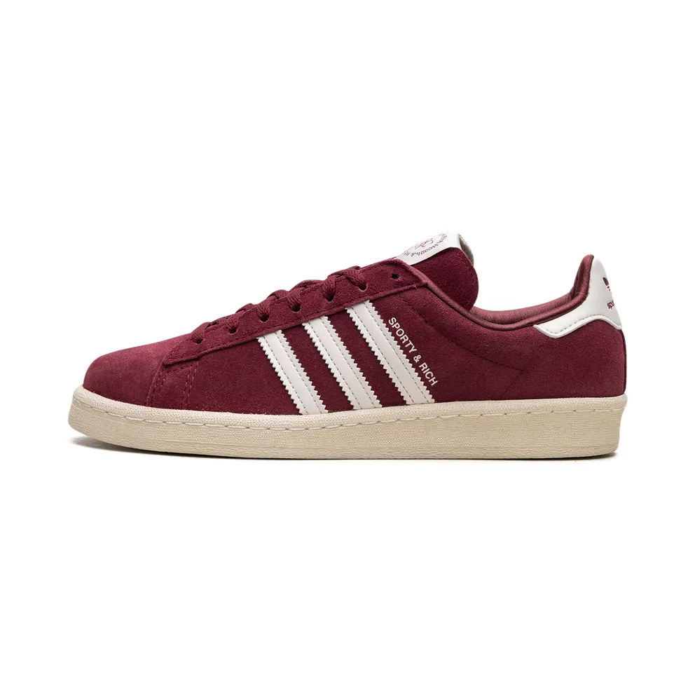 adidas Campus 80s Sporty & Rich Collegiate Burgundy / Chalk White / Collegiate Burgundy (HQ6074)