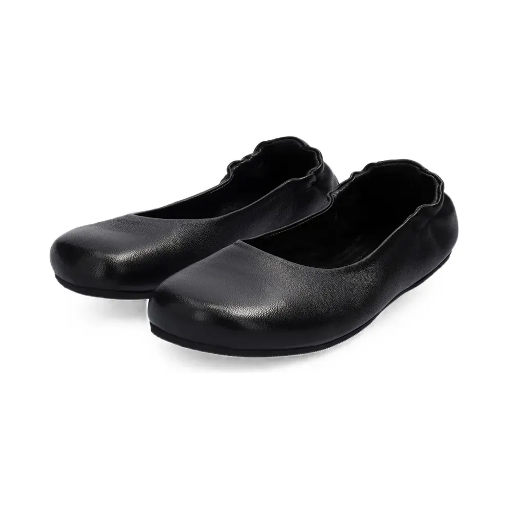 GROUNDIES Elastische leren ballerina’s – Black (GND11032101)