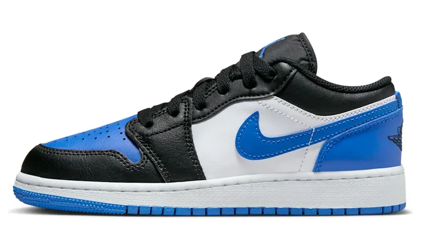 Air Jordan 1 Low GS Alternate Royal Toe “White / Black / Royal Blue” (553560-140)