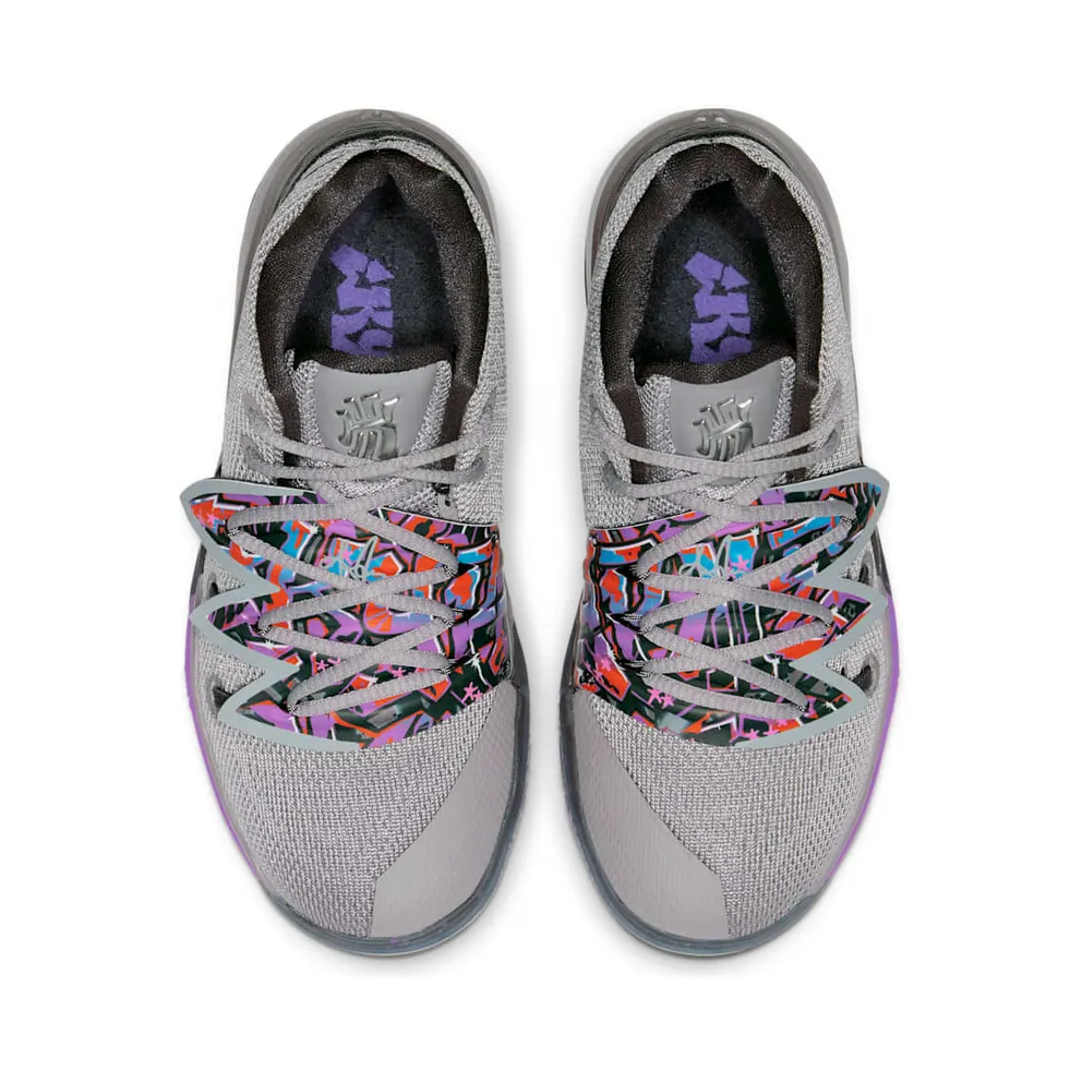Nike Kyrie 5 Graffiti (PS) Atmosphere Grey/Metallic Silver (AQ2458-001)