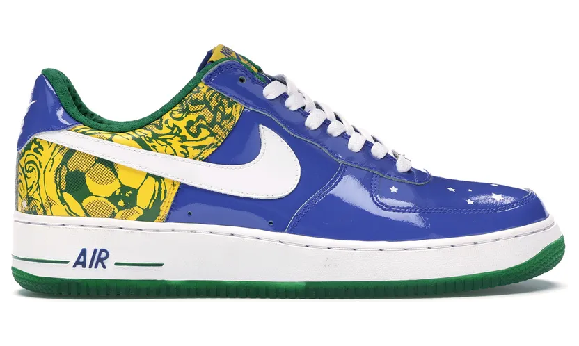 Nike Air Force 1 Premium Collection Royale ‘Ronaldinho’ Varsity Royal/White-Varsity Maize-Pine Green (313983-411)