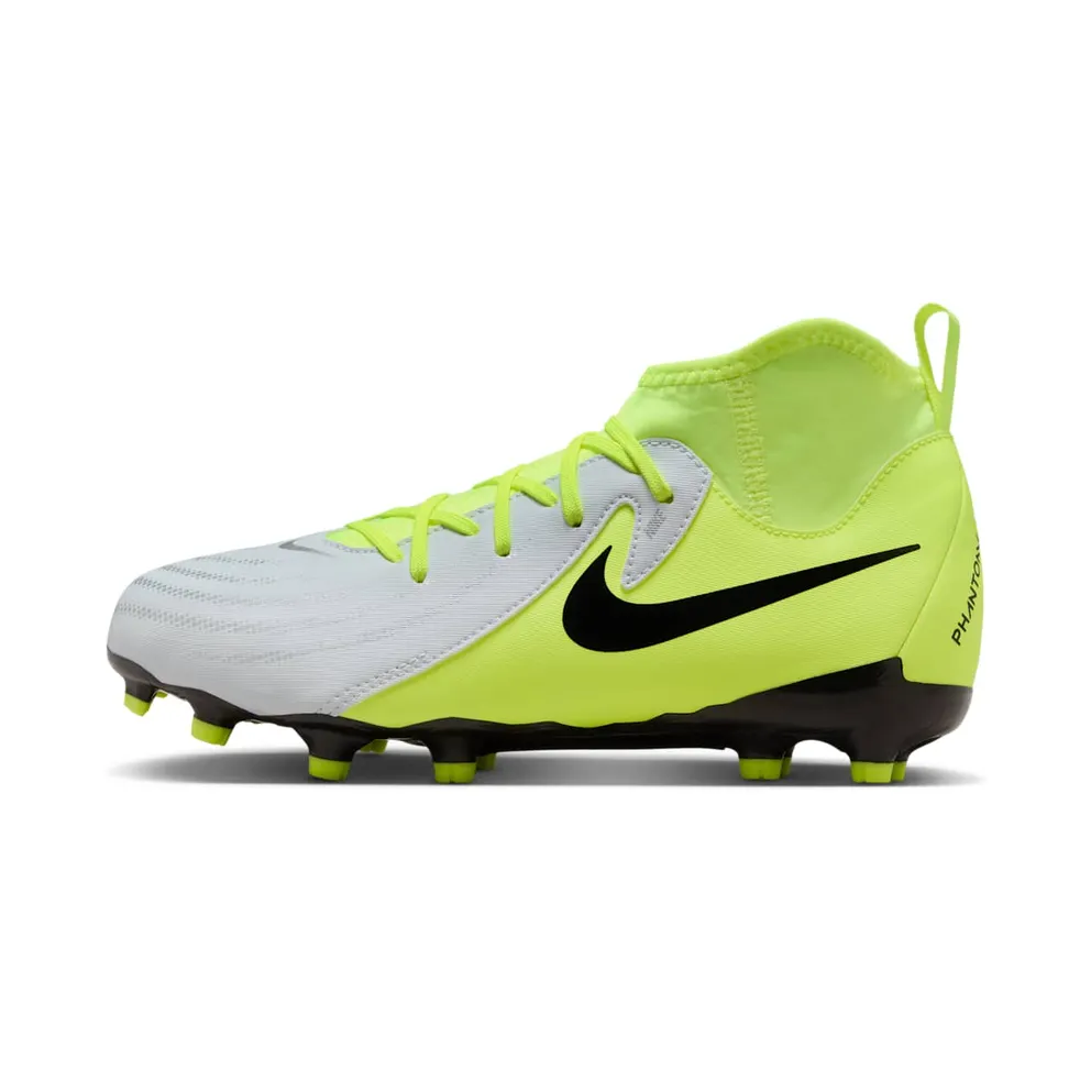 Nike Jr. Phantom Luna 2 Academy MG Metallic Silver Volt Black (FJ2603-003)