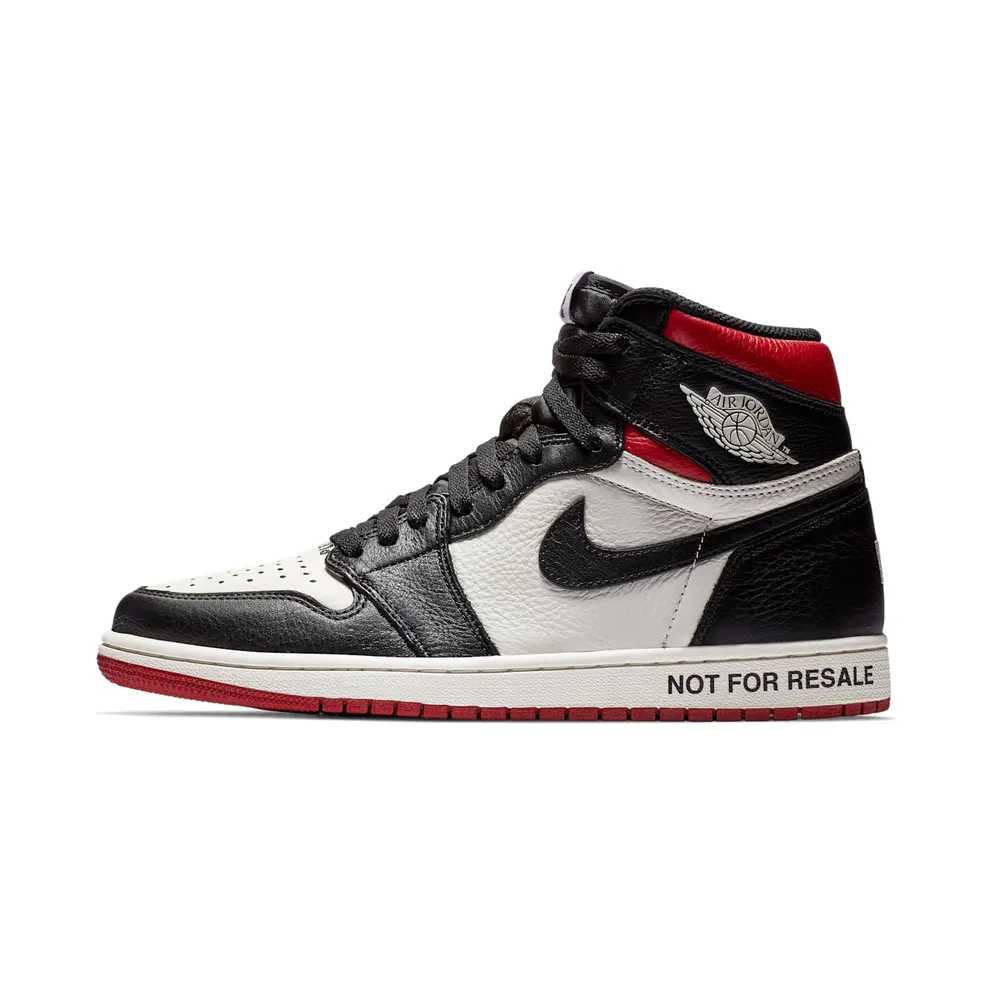 Air Jordan Nike AJ I 1 Retro High ‘Not For Resale’ Black Varsity Red (2018) (861428-106)