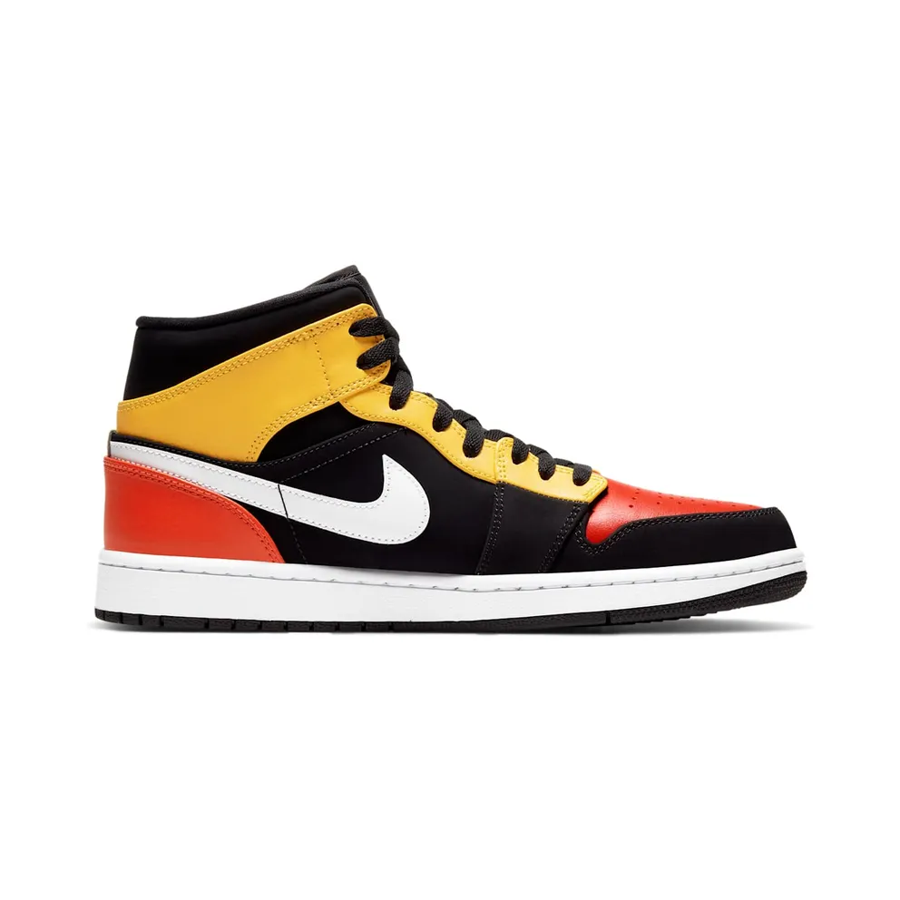 Jordan 1 Mid Black Amarillo Orange Black/Amarillo/White (852542-087)