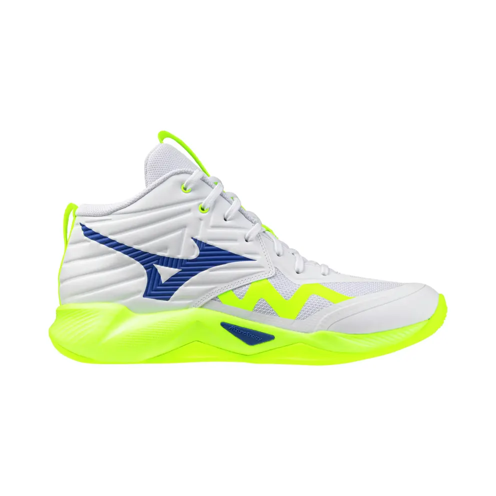 Mizuno Wave Momentum Pro Mid White Lightning Yellow Dazzling Blue (V1GA254539)