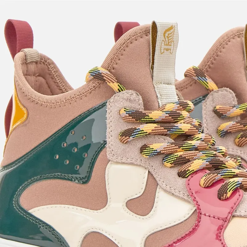 Hi-Top Sneakers Hogan Rebel Pink Green Beige (HXW5640EK42FOV0NA3) (4)