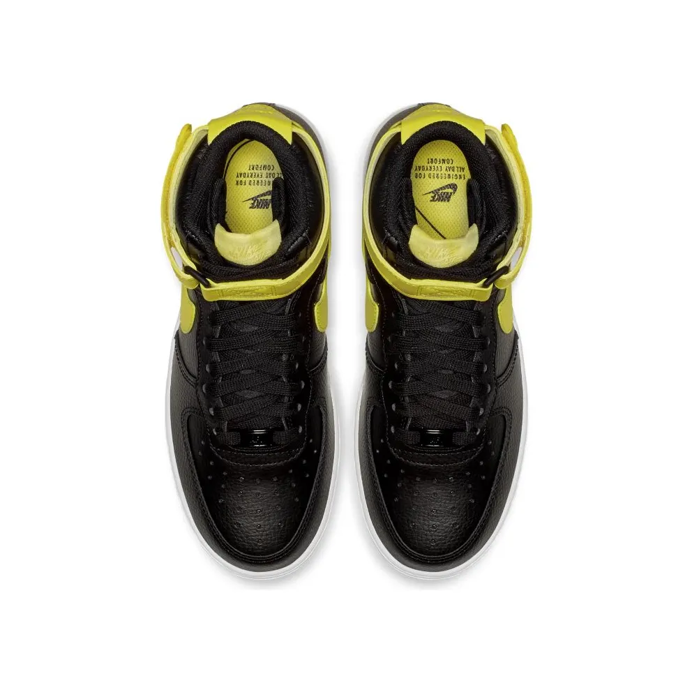 Nike Air Force 1 High Black Yellow Pulse (W) Black/White-Yellow Pulse (334031-014)