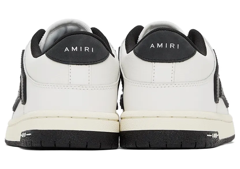 AMIRI White & Black Skel Top Low Sneakers (PS22MFS003-111) (4)