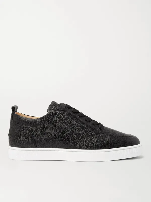 Christian Louboutin Rantulow Full-Grain Leather Sneakers Black (11880255)