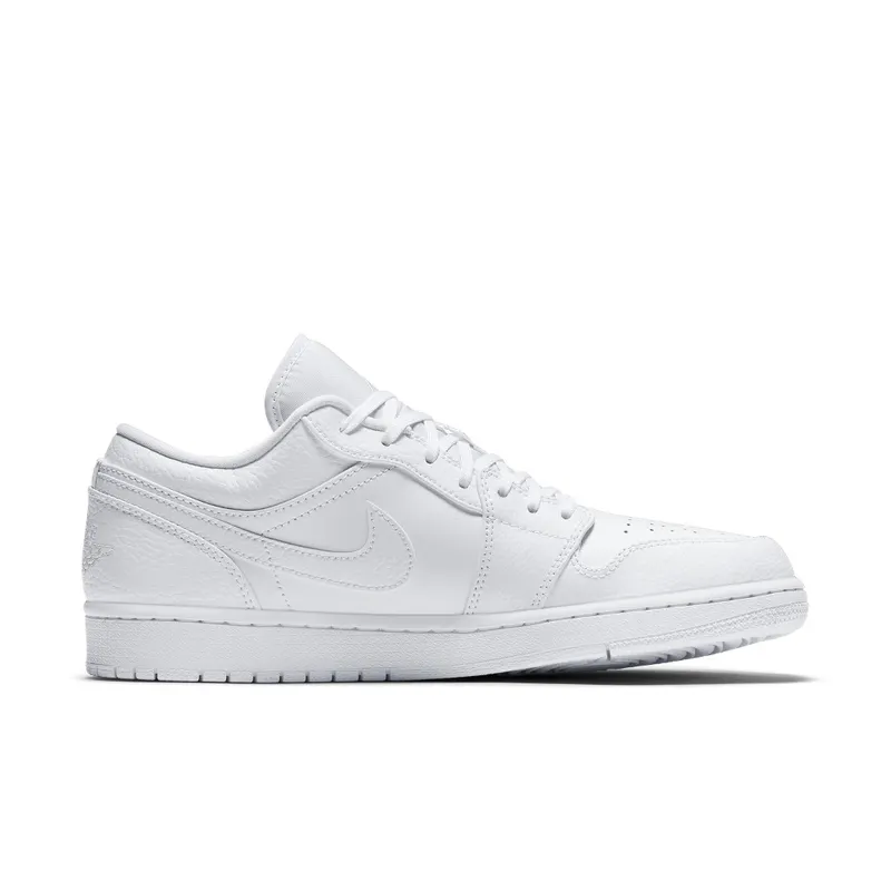 Jordan 1 Low Triple White Tumbled Leather White/White/White (553558-130)