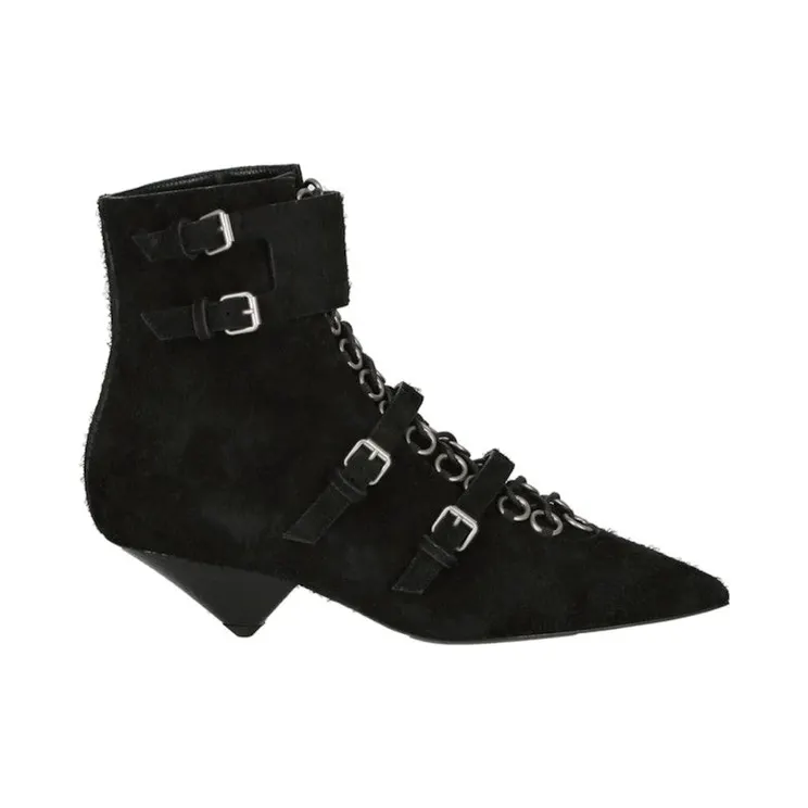 Saint Laurent Blaze Suede Ankle Boots Black Suede (513599EX7701000)