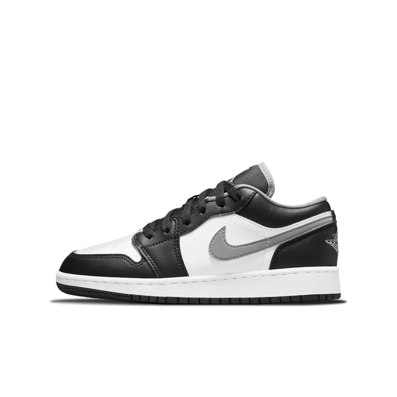 Jordan 1 Low Black White Grey (GS) (553560-040)